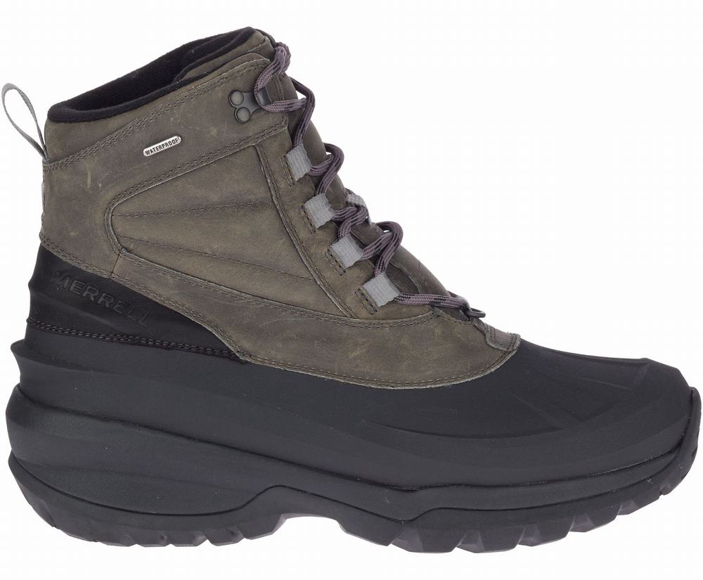 Merrell Men's Thermo Slush Mid Shell Waterproof Winter Boots - Grey ZA 746MJEGXW